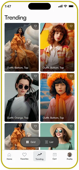 Fashion tech app trending looks feed